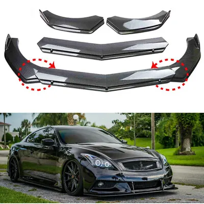 For Infiniti G37 Coupe Sedan Front Splitter Bumper Lip Chin Spoiler Carbon Fiber • $59.95