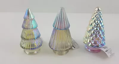 Target Bullseye Playground Christmas 2023 Iridescent Glass 4.5  Tree Set Of 3 • $19.99