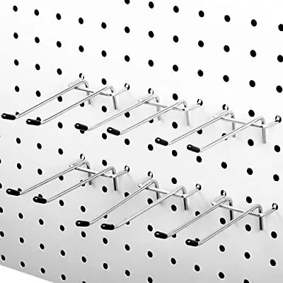 50 Pack Pegboard Hooks Stainless Steel Double Arm Peg Board Straight Tool Uti... • $41.47