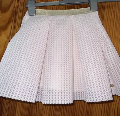 Lili Gaufrette Skater Skirt Age 6 Pink Gold Band • £9.99