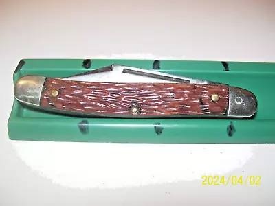 KNIFE Vintage SHAPLEIGH Long Pull Serp. Stock RARE; L23 • $29.99