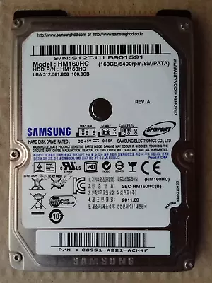 Samsung SpinPoint M5S HM160HC 160GB 5400RPM 8MB 2.5 Inch ATA/100 Hard Disk Drive • £10