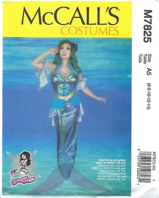 McCall's M7825 Halter Neck Mermaid Costume Sz 6-14 UNCUT Pattern OOP Cosplay • $9.95