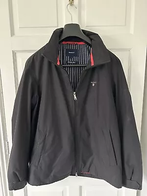 GANT Mist Jacket Mens L Yachting Sailing Windbreaker Golfing Dark Navy Full Zip • £28.99