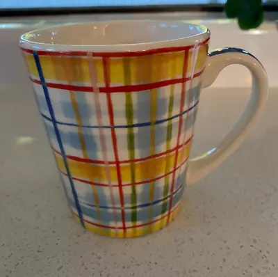 Mackenzie Childs Carnaby Plaid Mug Coffee Tea  • $42