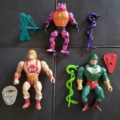 He-Man MOTU Lot Of 3 Plus Weapons  And Accessories Action Figures Vintage He Man • $16.50