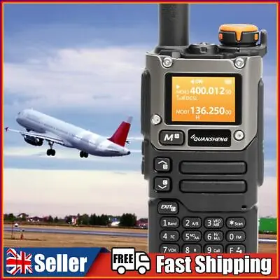 UV-K6 Walkie Talkie UHF VHF DTMF FM Two Way Radio Type-C Charging Scrambler NOAA • £28.49