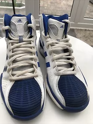 £39.99 • Buy Adidas Pro Model 0 Torsion System Blue White Basketball Trainers Size Uk8 EU42