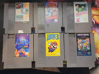 NES Game Lot - MegaMan 2 Mario 3 Kid Icarus ETC. • $110