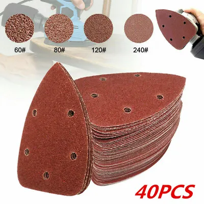 40X Mixed Mouse Sanding Sheets Black And Decker Mouse Palm Sander Pads Sandpaper • £6.69
