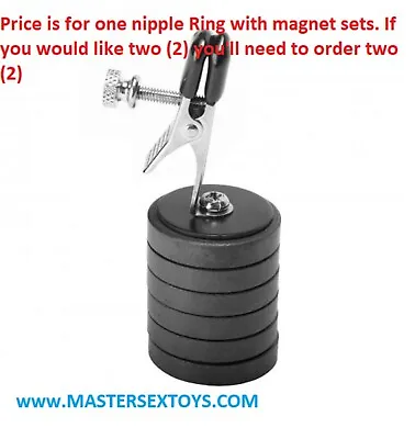 Onus Nipple Clip On W Magnet Weights Ring Master Magnetic Steel Sexy Slave Sub D • $20.74