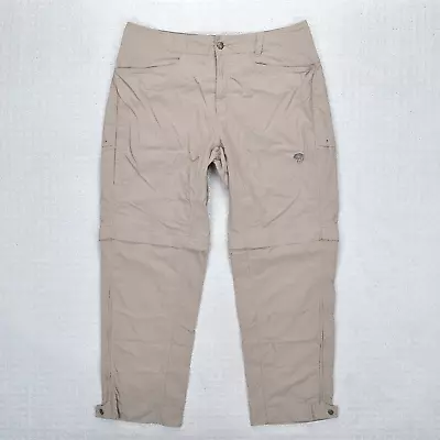 Mountain Hardwear Convertible Pants Mens Large Tan Mesa Cargo Nylon Hiking 36x30 • $19.99