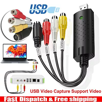 USB 2.0 Audio Video VHS To DVD VCR PC HDD Converter Adapter Digital Capture Card • $8.89