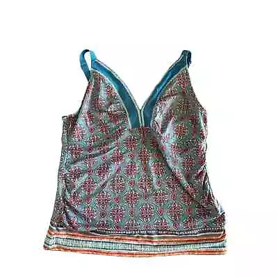 Cabana Life X Talbots Women Blue Swimsuit Top XL • $20