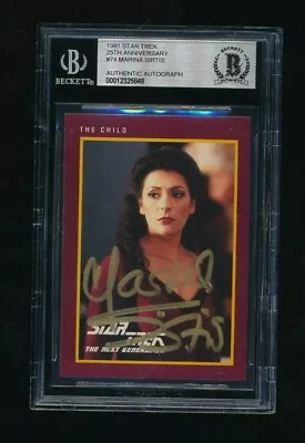 1991 Impel Star Trek #74 Deanna Marina Sirtis Signed Autograph BAS Beckett 02 • $70