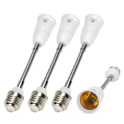 4 Pack E27 Adjustable Flexible Light Bulb Extension Socket Lamp Adapter Extender • $19.45