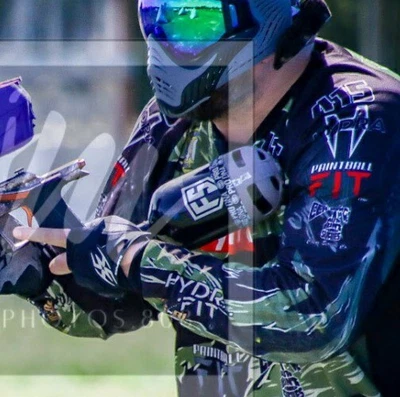 $49 • Buy Used V-Force Profiler Paintball Goggle Mask THE SHARK Black Grey W/ Purple Lens 