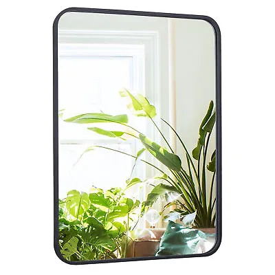 22  X 30  Black Wall Mirror For Bathroom Rectangular Vanity Mirror W/Metal Frame • $42.58