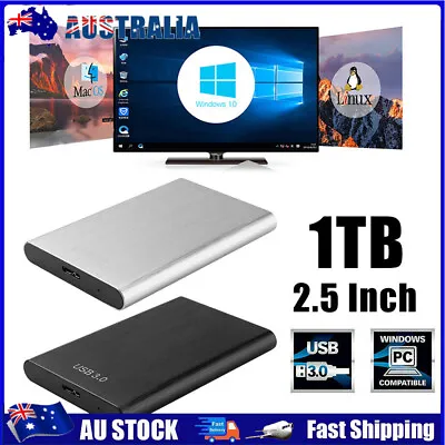 2.5 Inch External Hard Drive 1TB Mobile HDD Plug And Play For PC Laptop Desktop • $18.13
