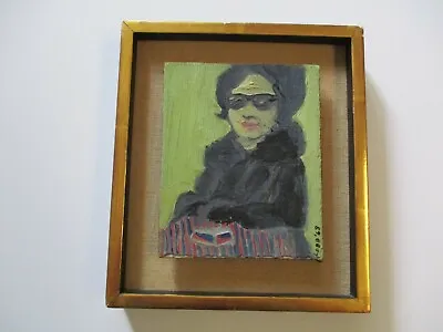 Vernon Lobb Oil Painting Expressionist Woman Portrait Vintage Listed American  • $900