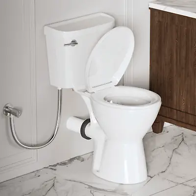 19  ADA-Compliant Rear Flush Toilet With Two Extension Pipes -Ideal For Bathroom • $379