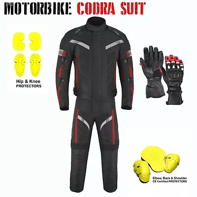 Jacket Motorbike Suit CE Mens Textile Motorcycle Suits Trousers Gloves Cordura U • $130.10