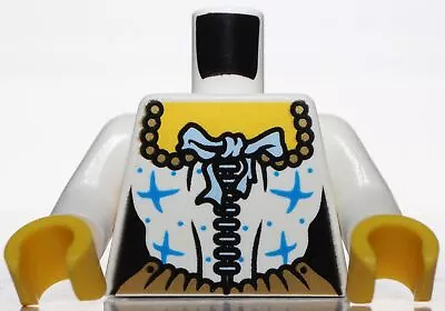 Lego Torso Pirate Female Corset And Medium Blue Ribbon Pattern • $3.40