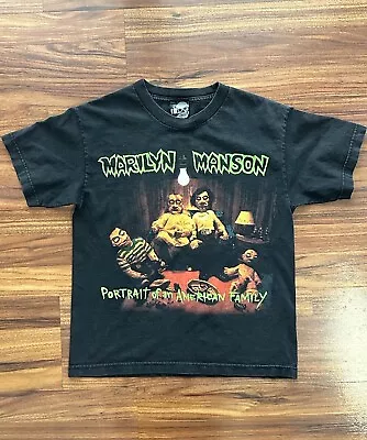 Vintage Marilyn Manson Shirt L 00s Y2K Giant Tag Family Portrait Back Hit VTG • $99.95