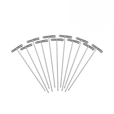 100pcs Wig T-Pins 53mm With Plastic Box For Blocking Knitting Modelling Crafts • £8.75