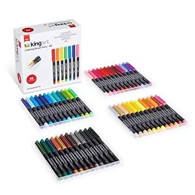 $47.29 • Buy  PRO Coloring Brush Pen Watercolor Markers, In 48 Vivid Colors With Blendable 