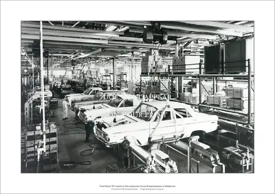 Ford Falcon XP A2 Art Print - Broadmeadows Production Line – 59 X 42 Cm Poster • $32.35