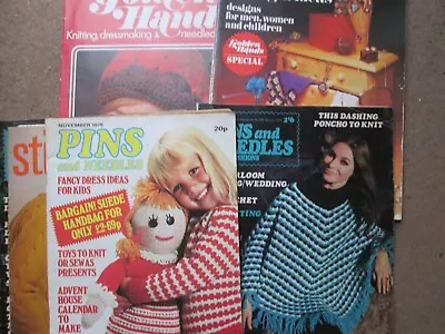 10 1960/70s Needlework Magazines Plus 4 Patterns. • £3.99