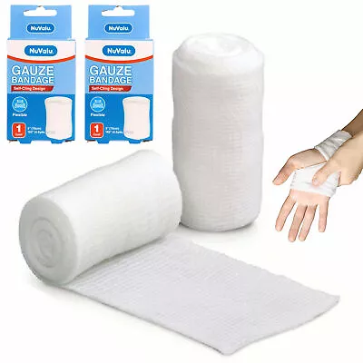 2 Rolls Self Adhesive Bandage Gauze Soft Cloth Flexible Elastic Tape 3  4.5yds • $10.48