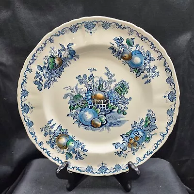 Mason's FRUIT BASKET BLUE MULTICOLOR Dinner Plate • $24.95