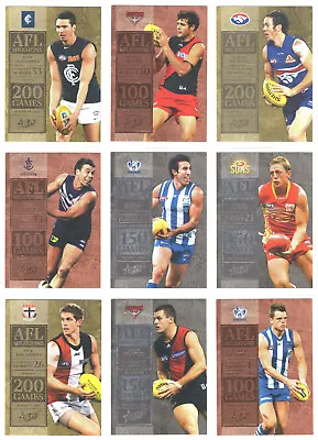 2012 Afl Champions Milestone Cards - Pick From Menu Lot & Complete Your Set • $2.57