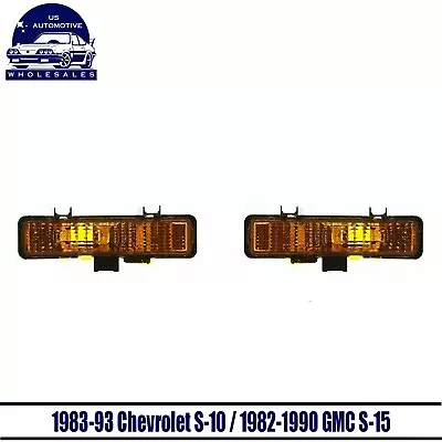 Front Bumper Parking Marker Light Set For 83-93 Chevrolet S-10 / 82-90 GMC S-15 • $25.70