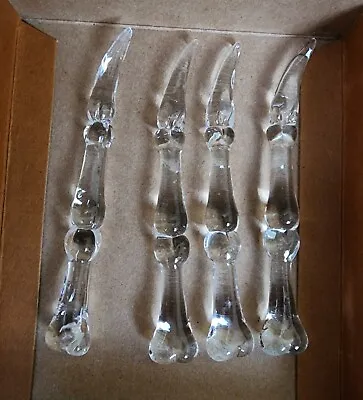 4 Pottery Barn Halloween Skeleton Bone Finger Glass Martini Olive Skewers Picks • $30