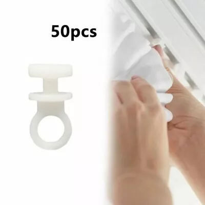 50x Nylon Curtain Track Hooks Runner For Camper Van Motorhome Caravan Boat New • $6.59