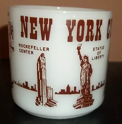 Vintage Federal Glass New York City Souvenir Coffee Mug Cup • $15