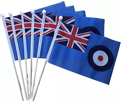 RAF Ensign Waving Hand Flag 6 Pack FREE UK DELIVERY! • £8.99