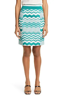 MISSONI  Zigzag Jacquard Sweater Skirt Knit Chevron MDH00239 BR00DZ S60AW $730 • $150