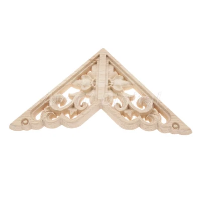 $4.04 • Buy Wood Carved Corner Decal Applique Onlay Decorative Furniture Cabinet Table Decor