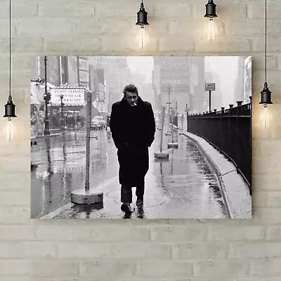 James Dean - In Times Square - Canvas Rolled Wall Art Print - Various Sizes • £12.79