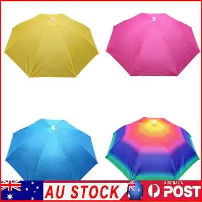 $8.98 • Buy Fishing Umbrella Hat Foldable Outdoor Sun Shade Waterproof Anti-Rain Headwear