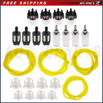 Fuel Filter Primer Bulb Line Hose Kit For Poulan Weed Eater Gas Trimmer 4 Sizes • $9.85