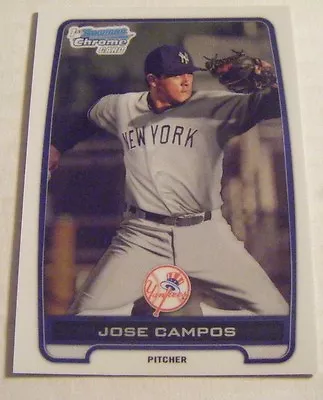 VICENTE JOSE CAMPOS RC 2012 Bowman Chrome Baseball Card LA ANGELS YANKEES #BCP15 • $1.39
