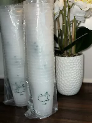 BRAND NEW 25ct 2023 Entire Sleeve Official Masters Golf Frosted Plastic Cup • $75.99