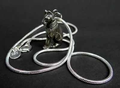 Egyptian Seated Bastet Cat Pewter Amulet Pendant With Chain • £14.99