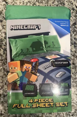 Minecraft 4 Piece Full Sheet Set • $25