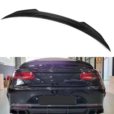 For Mercedes-Benz W217 C217 S550 S63 S65 AMG Dry Carbon Fiber Rear Spoiler Wing • $500.72